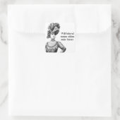 行儀の良い女性はめったに歴史を作らない スクエアシール (バッグ)