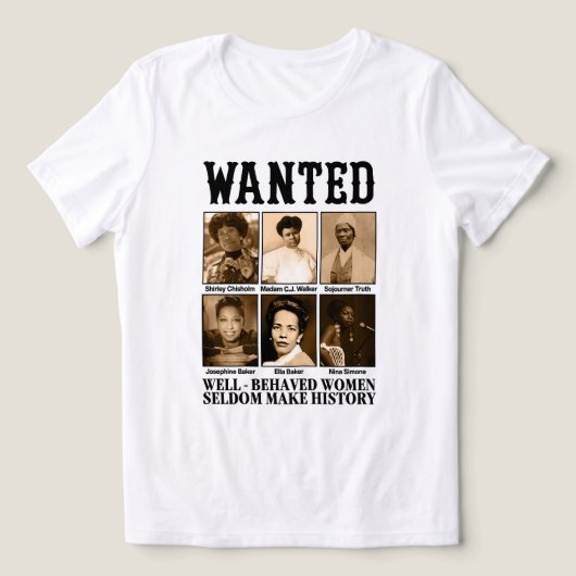 行儀の良い女性はめったに歴史を作らない トライブレンドＴシャツ (デザイン正面)