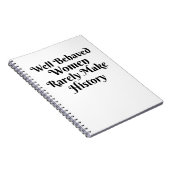 行儀の良い女性はめったに歴史を作らない ノートブック (右側)