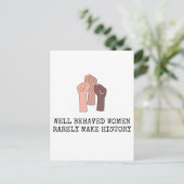 行儀の良い女性はめったに歴史を作らない ポストカード (スタンド正面)