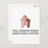 行儀の良い女性はめったに歴史を作らない ポストカード (正面/裏面)