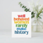 行儀の良い女性はめったに歴史を作らない ポストカード (スタンド正面)