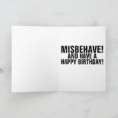 行儀の良い女性はめったに歴史を誕生日しない カード (内部)