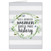 行儀の良い女性はめったに歴史カードを作らない (正面)