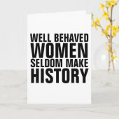 行儀の良い女性はめったに歴史カードを作らない カード (黄色い花)