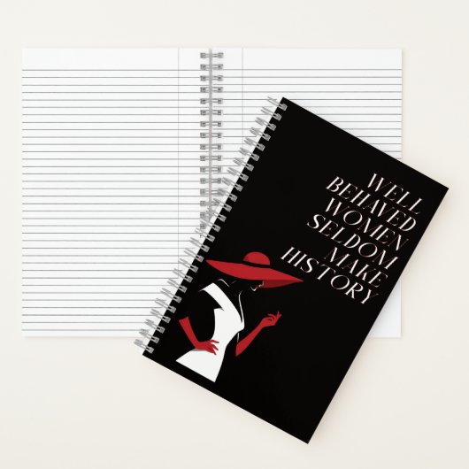 行儀の良い女性は歴史を作ることはめったにない ノートブック (内側)