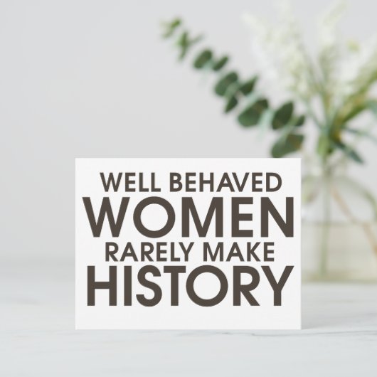 行儀の良い女性は歴史を作ることは稀だ ポストカード (スタンド正面)