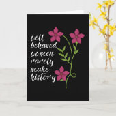 行儀の良い女性 カード (黄色い花)