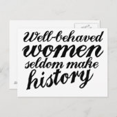 行儀の良い女性 ポストカード (正面/裏面)