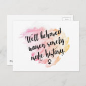 行儀の良い女性 ポストカード (正面/裏面)