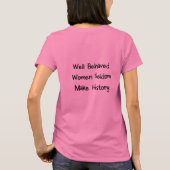 行儀の良い女性Tシャツ Tシャツ (裏面)