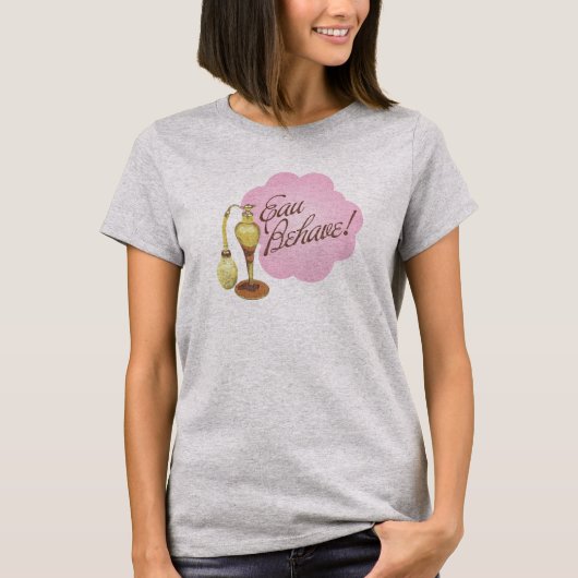 行儀よくしなさい!単語おもしろいパン Tシャツ (正面)