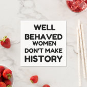 行儀良い女性フェミニスト引用文 スタンダードカクテルナプキン (インサイチュ)