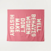 行儀良い女性フェミニスト引用文 タペストリー (正面(横))