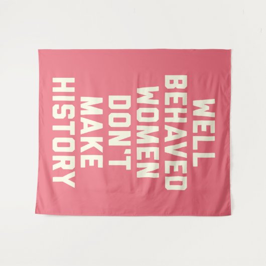 行儀良い女性フェミニスト引用文 タペストリー (正面(横))