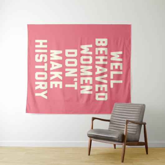 行儀良い女性フェミニスト引用文 タペストリー (インサイチュ(横))