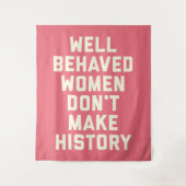 行儀良い女性フェミニスト引用文 タペストリー (正面)