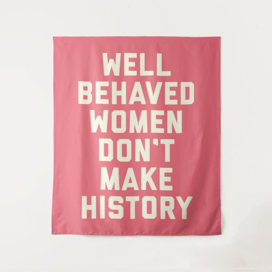 行儀良い女性フェミニスト引用文 タペストリー (正面)