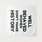 行儀良い女性フェミニスト引用文 タペストリー (正面(横))