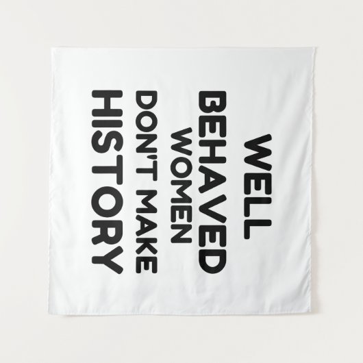 行儀良い女性フェミニスト引用文 タペストリー (正面(横))