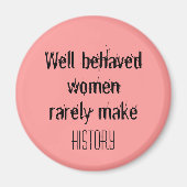 行儀良い女性感動的引用文 マグネット (正面)