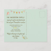 行先かわいいカタツムリの動く告知 案内ポストカード (裏面)