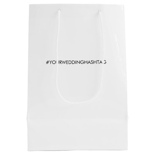 行先の結婚式のゲストのための歓迎されたバッグ ミディアムペーパーバッグ (裏面)