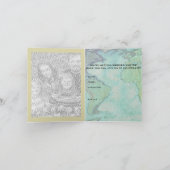 行先の結婚式のパスポート 招待状 (内部)