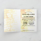 行先の結婚式のパスポート 招待状 (内部)