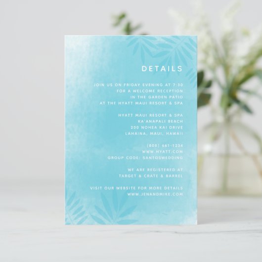 行先の結婚式の明細カード エンクロージャーカード (スタンド正面)