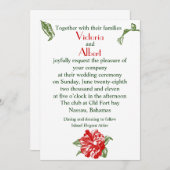 行先の結婚式招待状 招待状 (正面/裏面)