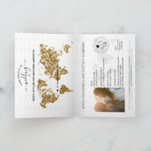 行先ウェディングパスポート世界地図セントトーマス 招待状 (内部)