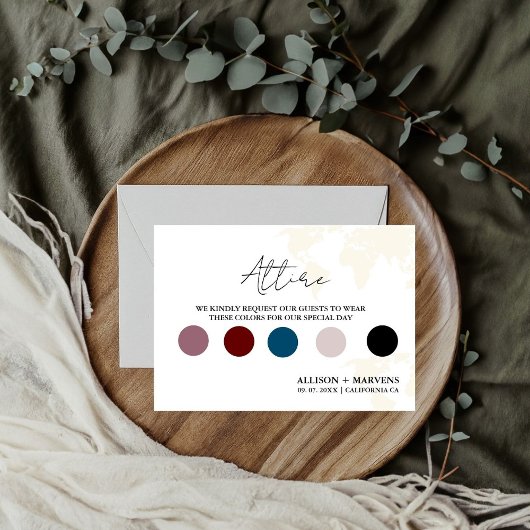 行先テーマ結婚の詳細カード 招待状