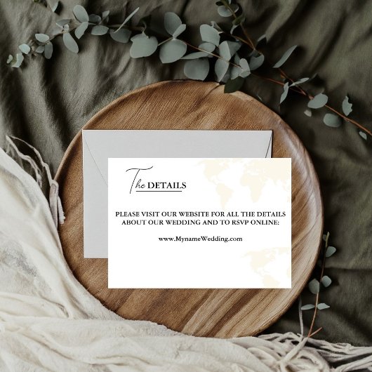 行先テーマ結婚の詳細カード 招待状