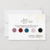 行先テーマ結婚の詳細カード 招待状 (正面)