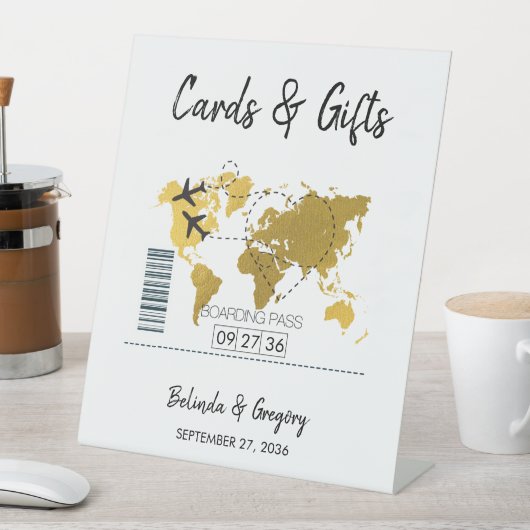 行先搭乗券ウェディングカード&ギフト 台座サイン (インサイチュ)