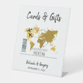 行先搭乗券ウェディングカード&ギフト 台座サイン (正面)