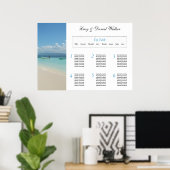 行先結婚式のシーティングテーブルプラン ポスター (ホームオフィス)