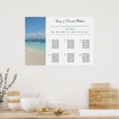 行先結婚式のシーティングテーブルプラン ポスター (キッチン)