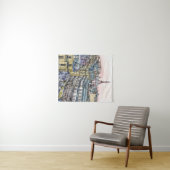 行先|の水彩画のエッフェル塔及びパリ タペストリー (インサイチュ(横))