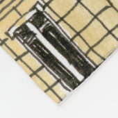 行先|の水彩画のエッフェル塔及びパリ フリースブランケット (角)