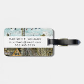 行先|の水彩画のヨーロッパの振動乗車 ラゲッジタグ (裏面横)