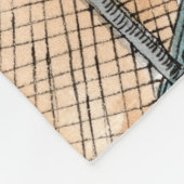 行先|の水彩画のヴィンテージの地下鉄の入口 フリースブランケット (角)