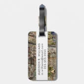 行先|の水彩画ビッグベン及びロンドンの目 ラゲッジタグ (裏面縦)