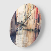 行先|ベニスのゴンドラの写真 ラージ壁時計 (傾斜)