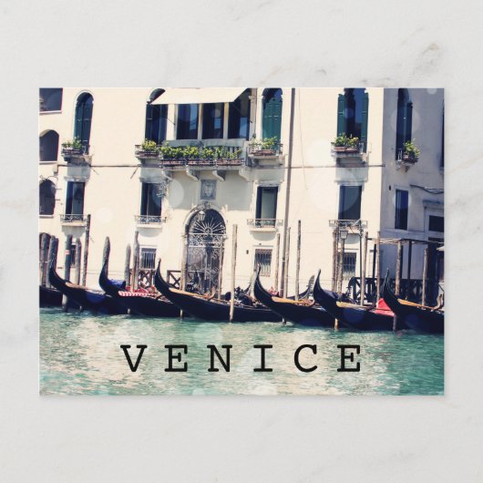 行先|ベニスの水辺地帯の写真 ポストカード (正面)
