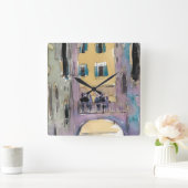 行先|ベニス運河橋眺め スクエア壁時計 (ホーム)