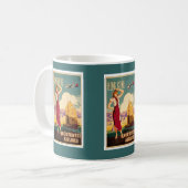 行先: 香港のレトロの写実的なマグ コーヒーマグカップ (正面左)