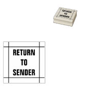 行内の「送信者に戻る」 ラバースタンプ (押印)