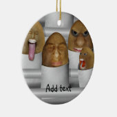 行列の中のジャガイモ セラミックオーナメント (右)